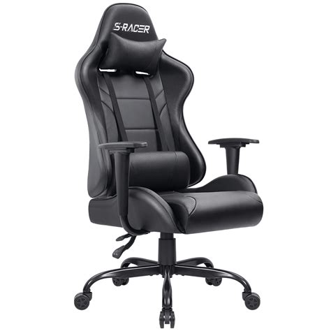 black gaming chair .